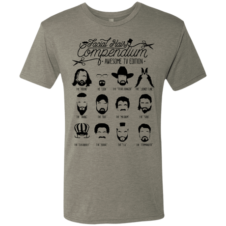 T-Shirts Venetian Grey / Small The TV Facial Hair Compendium Men's Triblend T-Shirt