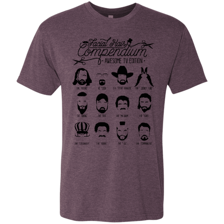T-Shirts Vintage Purple / Small The TV Facial Hair Compendium Men's Triblend T-Shirt