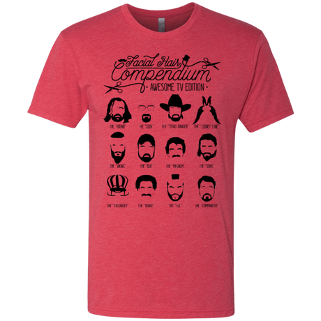 T-Shirts Vintage Red / Small The TV Facial Hair Compendium Men's Triblend T-Shirt