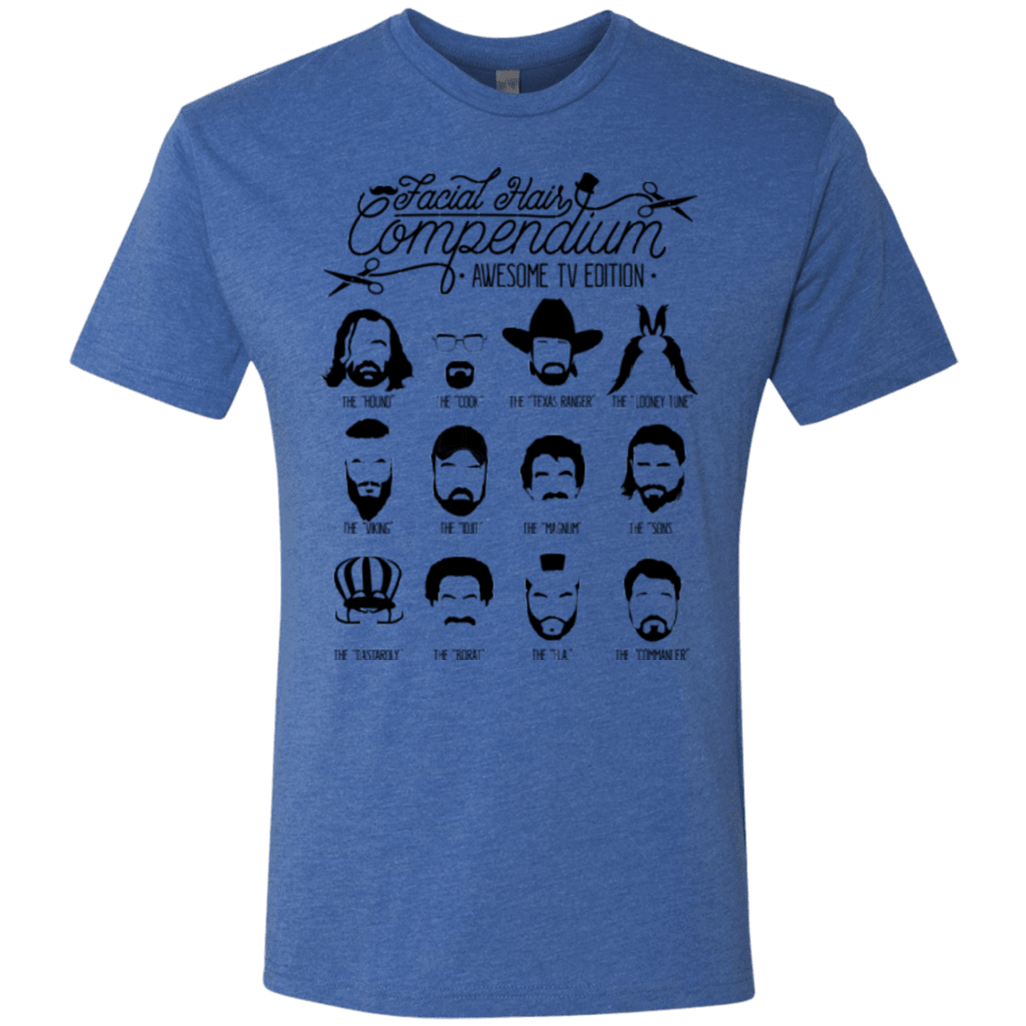T-Shirts Vintage Royal / Small The TV Facial Hair Compendium Men's Triblend T-Shirt