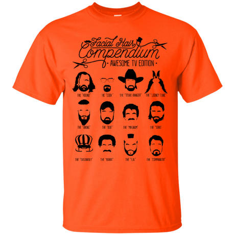 T-Shirts Orange / Small The TV Facial Hair Compendium T-Shirt