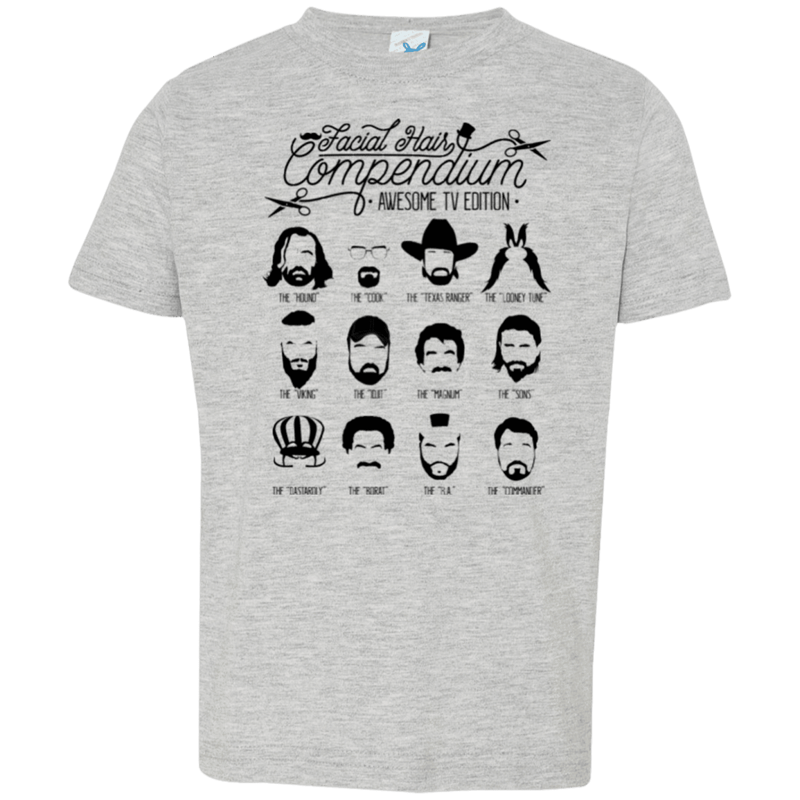 The TV Facial Hair Compendium Toddler Premium T-Shirt