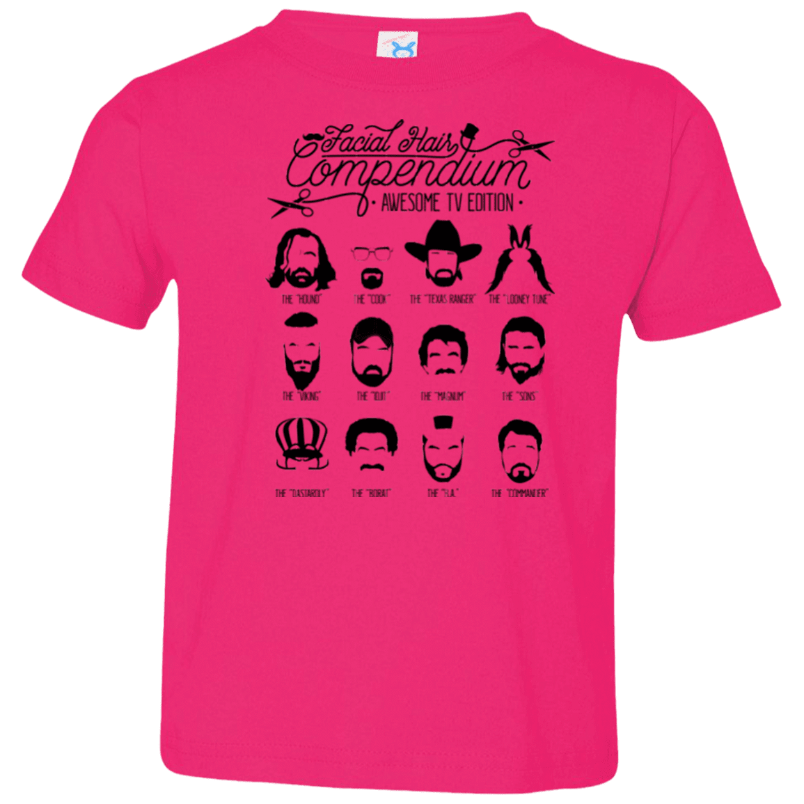 The TV Facial Hair Compendium Toddler Premium T-Shirt