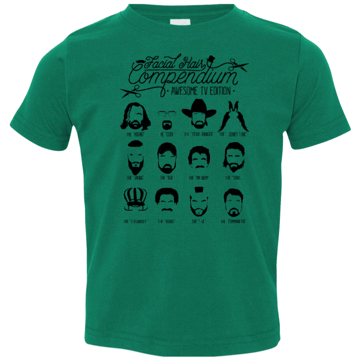 The TV Facial Hair Compendium Toddler Premium T-Shirt