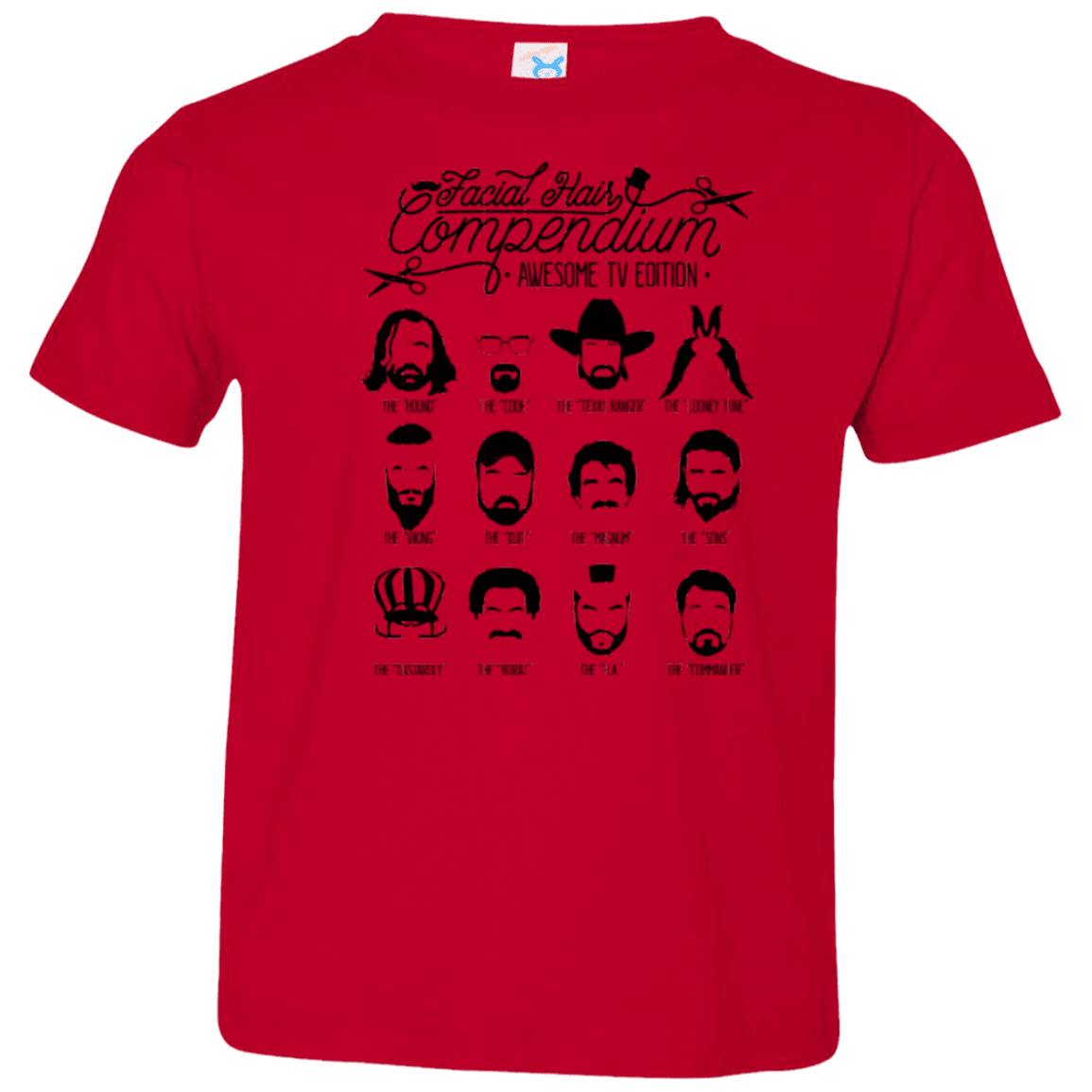 The TV Facial Hair Compendium Toddler Premium T-Shirt