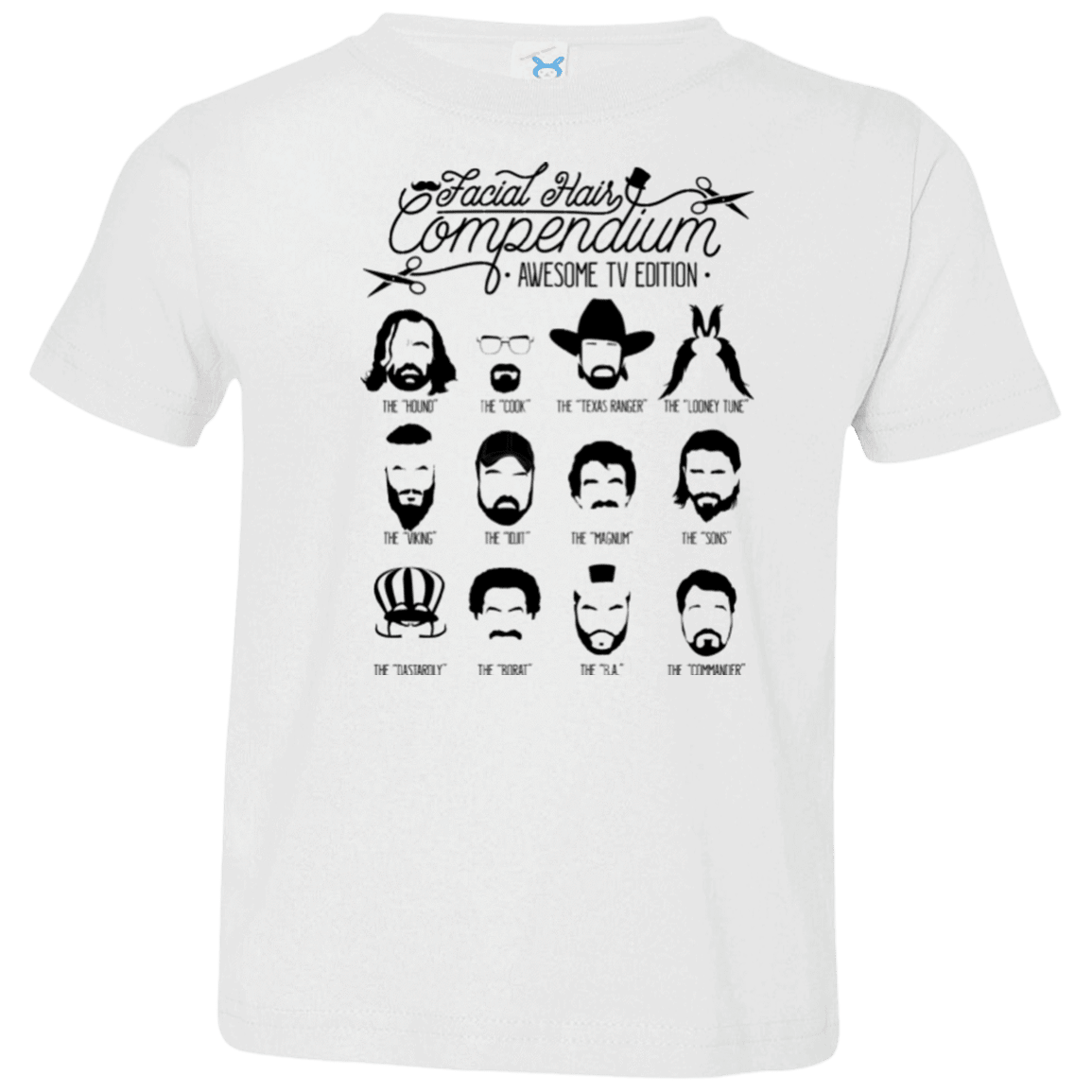 The TV Facial Hair Compendium Toddler Premium T-Shirt