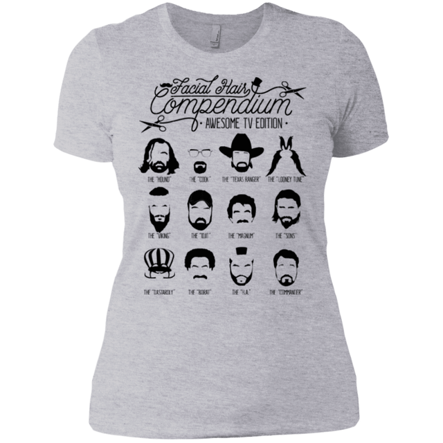 T-Shirts Heather Grey / X-Small The TV Facial Hair Compendium Women's Premium T-Shirt