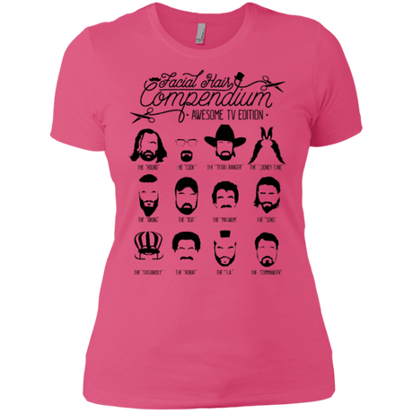 T-Shirts Hot Pink / X-Small The TV Facial Hair Compendium Women's Premium T-Shirt