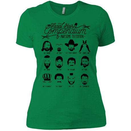 T-Shirts Kelly Green / X-Small The TV Facial Hair Compendium Women's Premium T-Shirt