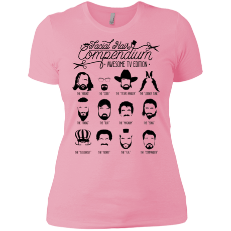 T-Shirts Light Pink / X-Small The TV Facial Hair Compendium Women's Premium T-Shirt