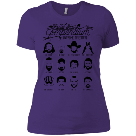 T-Shirts Purple Rush/ / X-Small The TV Facial Hair Compendium Women's Premium T-Shirt