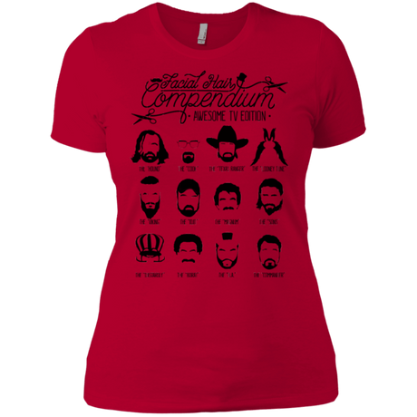 T-Shirts Red / X-Small The TV Facial Hair Compendium Women's Premium T-Shirt