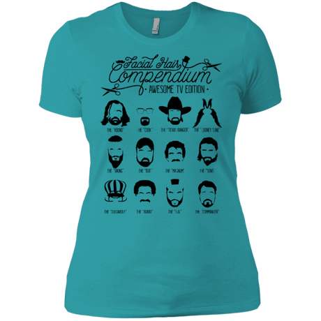 T-Shirts Tahiti Blue / X-Small The TV Facial Hair Compendium Women's Premium T-Shirt