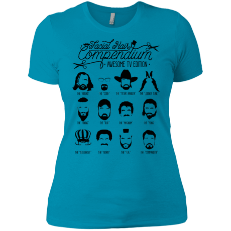 T-Shirts Turquoise / X-Small The TV Facial Hair Compendium Women's Premium T-Shirt