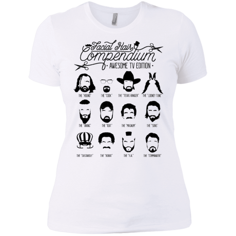T-Shirts White / X-Small The TV Facial Hair Compendium Women's Premium T-Shirt
