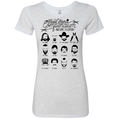 T-Shirts Heather White / Small The TV Facial Hair Compendium Women's Triblend T-Shirt
