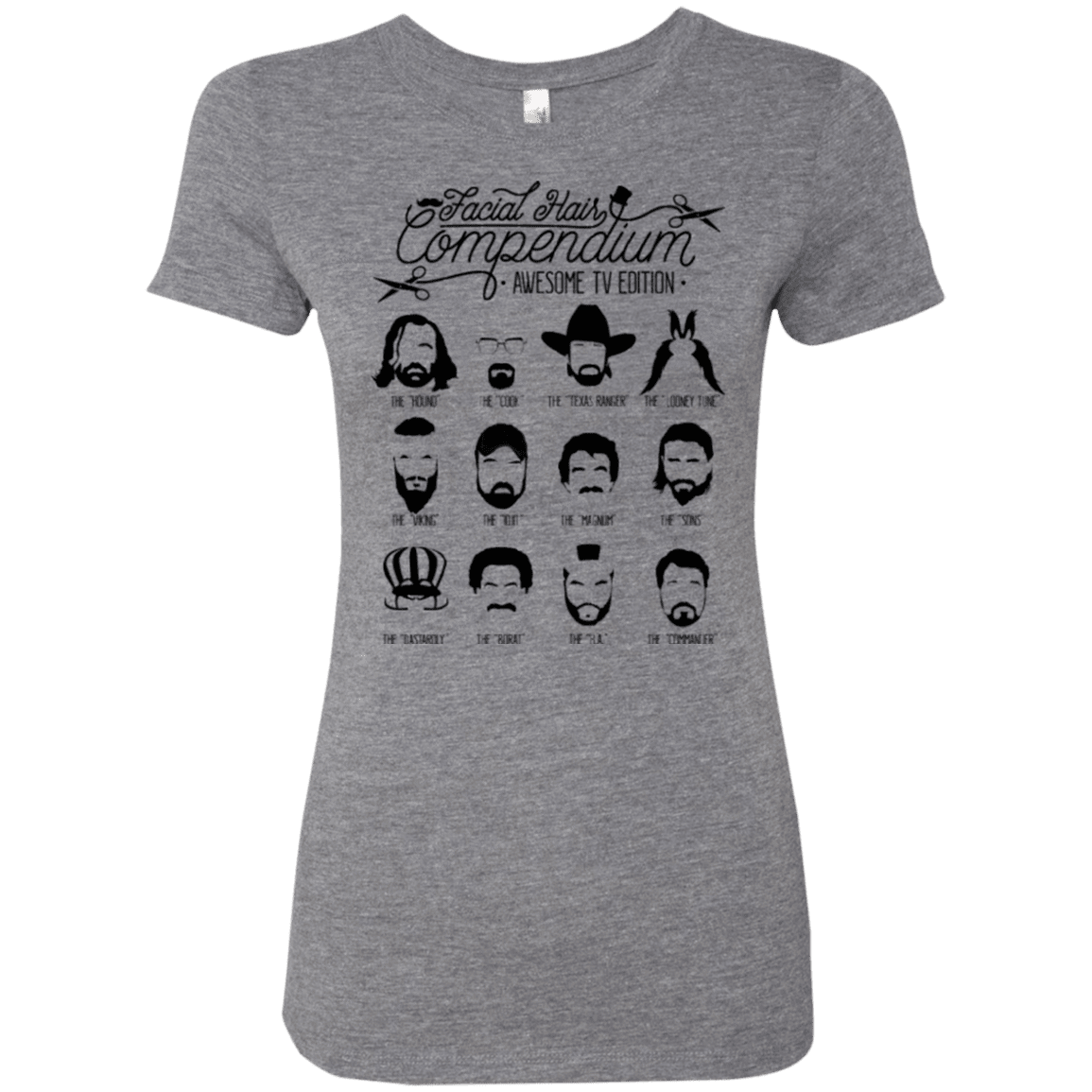 T-Shirts Premium Heather / Small The TV Facial Hair Compendium Women's Triblend T-Shirt