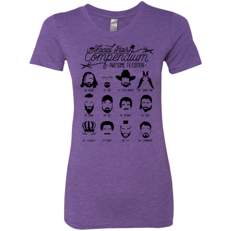 T-Shirts Purple Rush / Small The TV Facial Hair Compendium Women's Triblend T-Shirt
