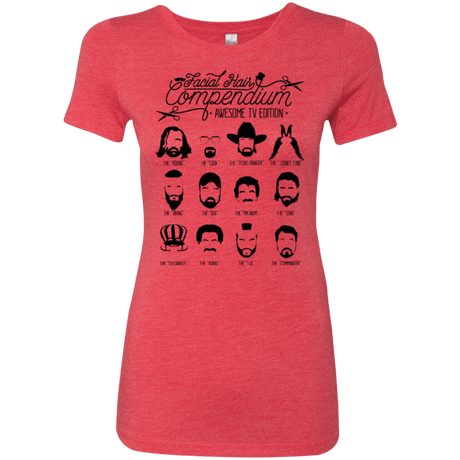 T-Shirts Vintage Red / Small The TV Facial Hair Compendium Women's Triblend T-Shirt