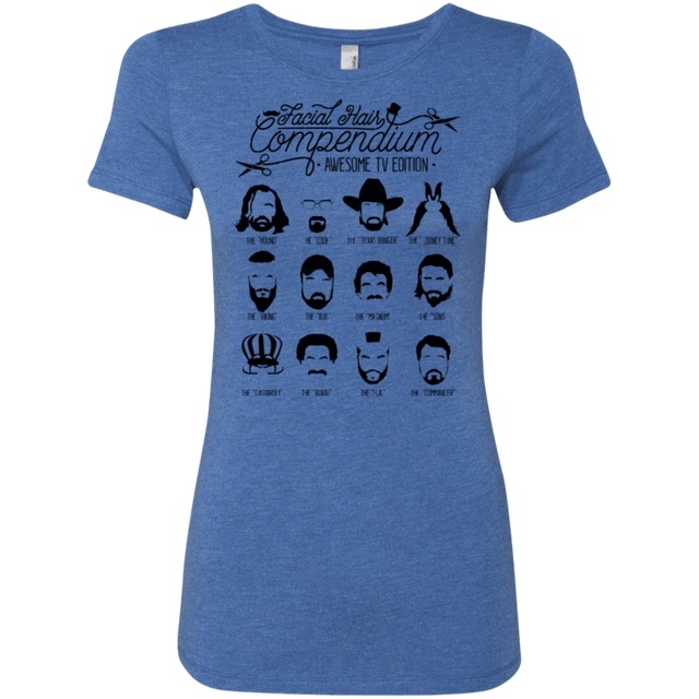 T-Shirts Vintage Royal / Small The TV Facial Hair Compendium Women's Triblend T-Shirt