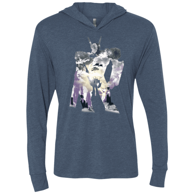 T-Shirts Indigo / X-Small The Valkyries Triblend Long Sleeve Hoodie Tee