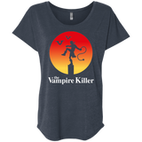 T-Shirts Vintage Navy / X-Small The Vampire Killer Triblend Dolman Sleeve