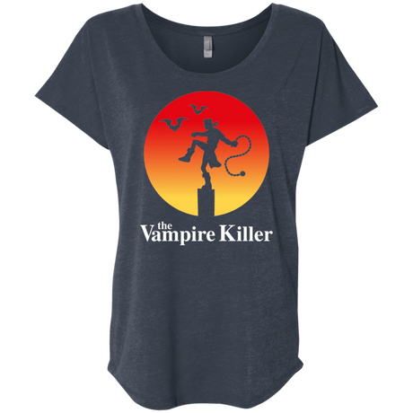 T-Shirts Vintage Navy / X-Small The Vampire Killer Triblend Dolman Sleeve