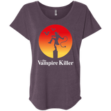 T-Shirts Vintage Purple / X-Small The Vampire Killer Triblend Dolman Sleeve
