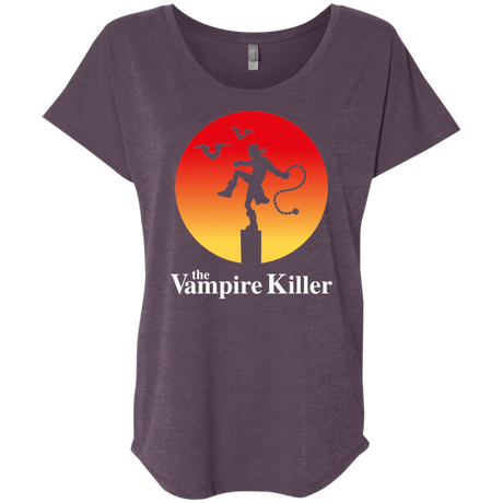 T-Shirts Vintage Purple / X-Small The Vampire Killer Triblend Dolman Sleeve