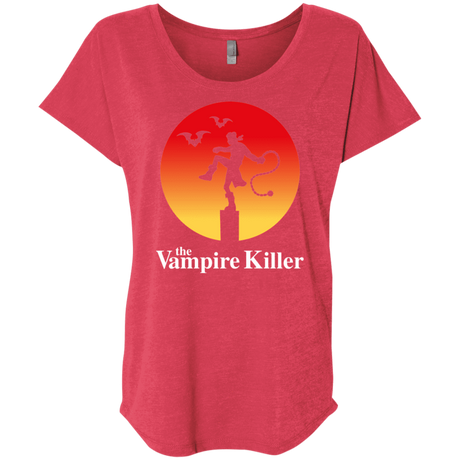 T-Shirts Vintage Red / X-Small The Vampire Killer Triblend Dolman Sleeve