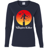 T-Shirts Navy / S The Vampire Killer Women's Long Sleeve T-Shirt
