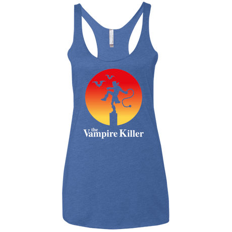 T-Shirts Vintage Royal / X-Small The Vampire Killer Women's Triblend Racerback Tank
