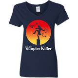 T-Shirts Navy / S The Vampire Killer Women's V-Neck T-Shirt