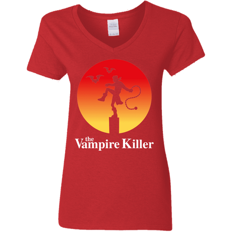 T-Shirts Red / S The Vampire Killer Women's V-Neck T-Shirt