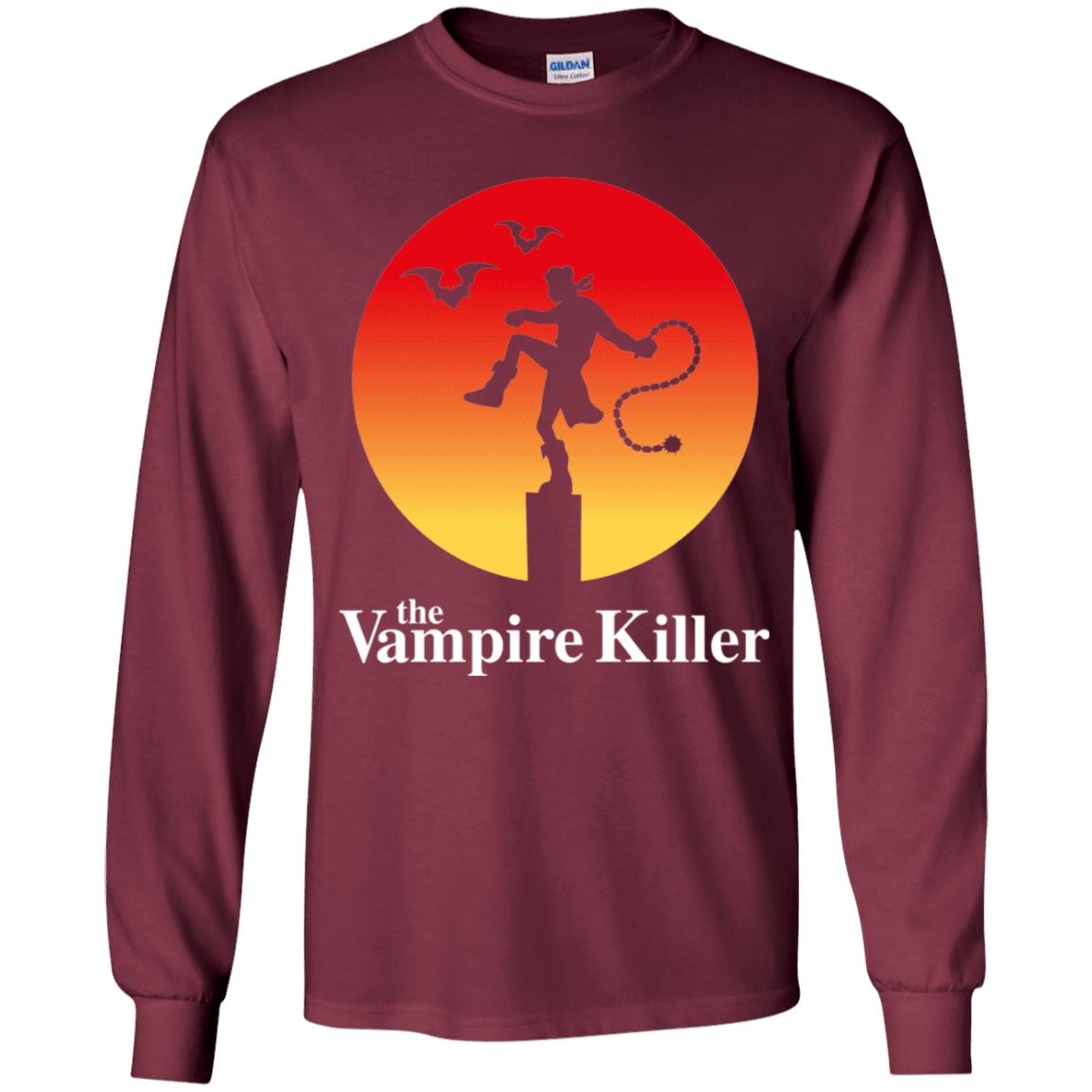 T-Shirts Maroon / YS The Vampire Killer Youth Long Sleeve T-Shirt