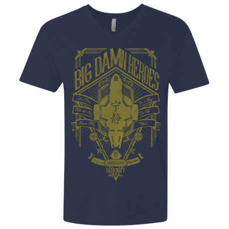 T-Shirts Midnight Navy / X-Small The Vintage Series - Big Damn Heroes Men's Premium V-Neck
