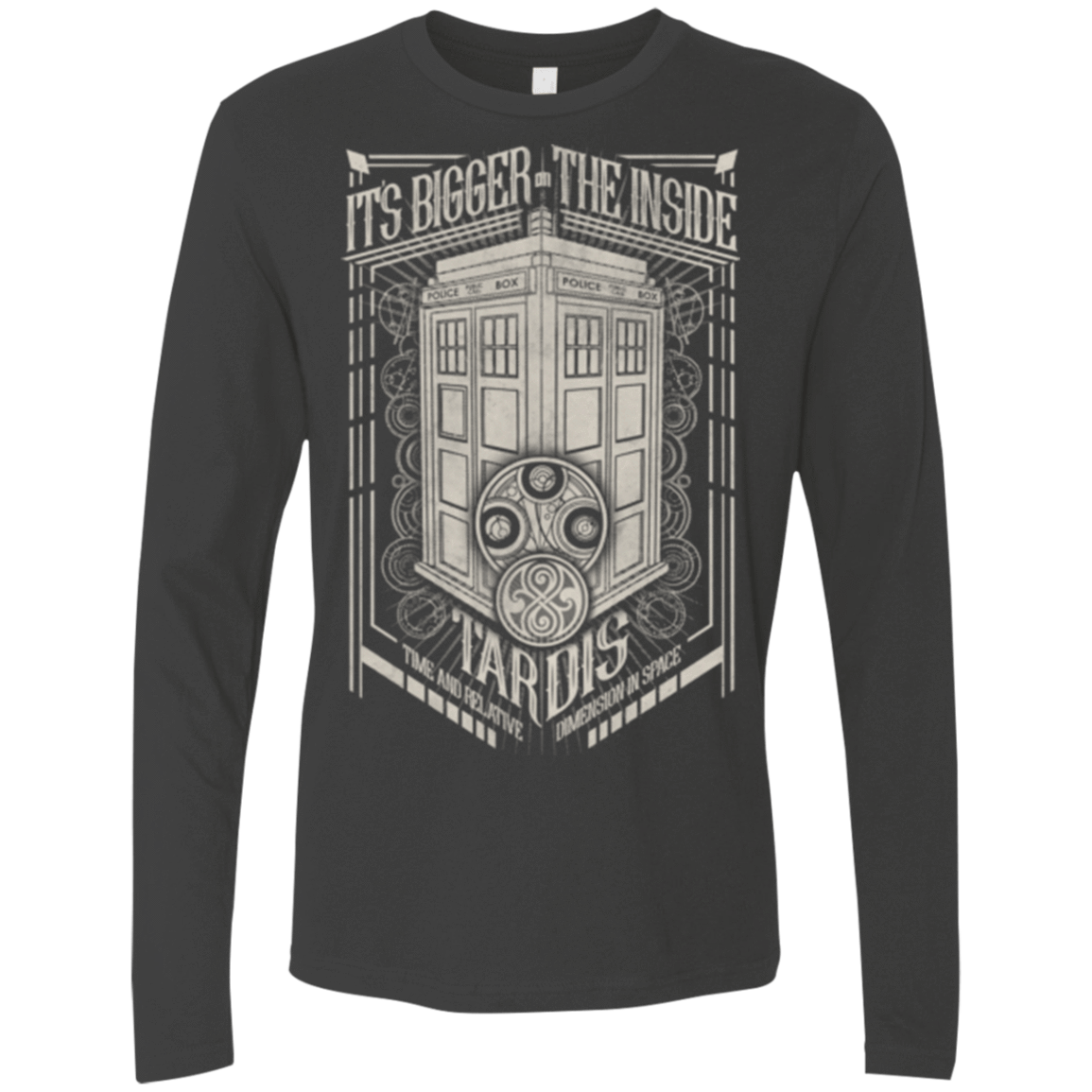 T-Shirts Heavy Metal / Small The Vintage Series - It's Bigger on The Inside Men's Premium Long Sleeve