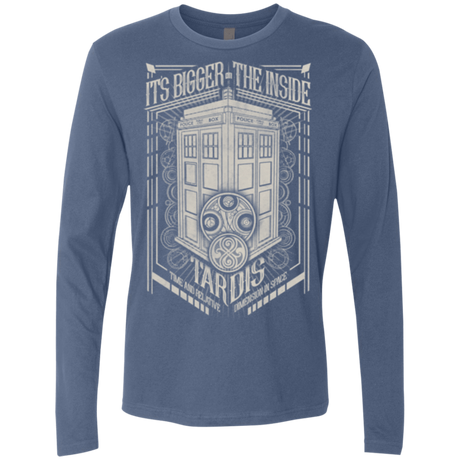 T-Shirts Indigo / Small The Vintage Series - It's Bigger on The Inside Men's Premium Long Sleeve