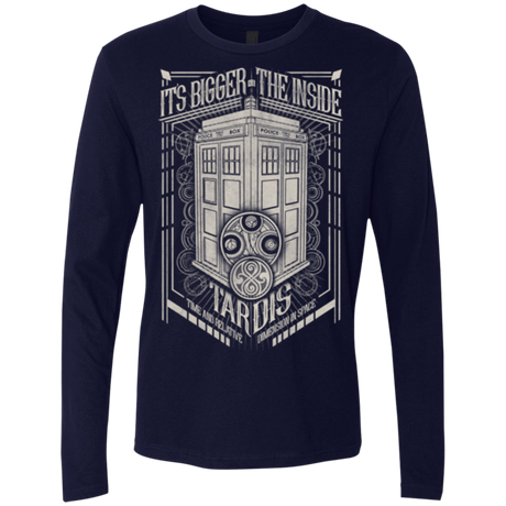T-Shirts Midnight Navy / Small The Vintage Series - It's Bigger on The Inside Men's Premium Long Sleeve