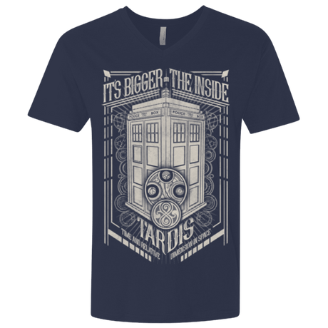 T-Shirts Midnight Navy / X-Small The Vintage Series - It's Bigger on The Inside Men's Premium V-Neck