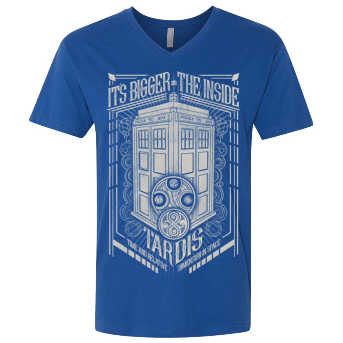T-Shirts Royal / X-Small The Vintage Series - It's Bigger on The Inside Men's Premium V-Neck