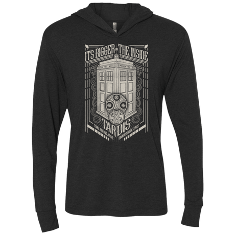 T-Shirts Vintage Black / X-Small The Vintage Series - It's Bigger on The Inside Triblend Long Sleeve Hoodie Tee