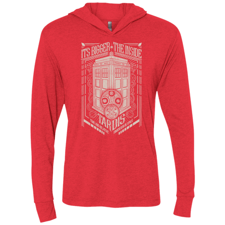 T-Shirts Vintage Red / X-Small The Vintage Series - It's Bigger on The Inside Triblend Long Sleeve Hoodie Tee