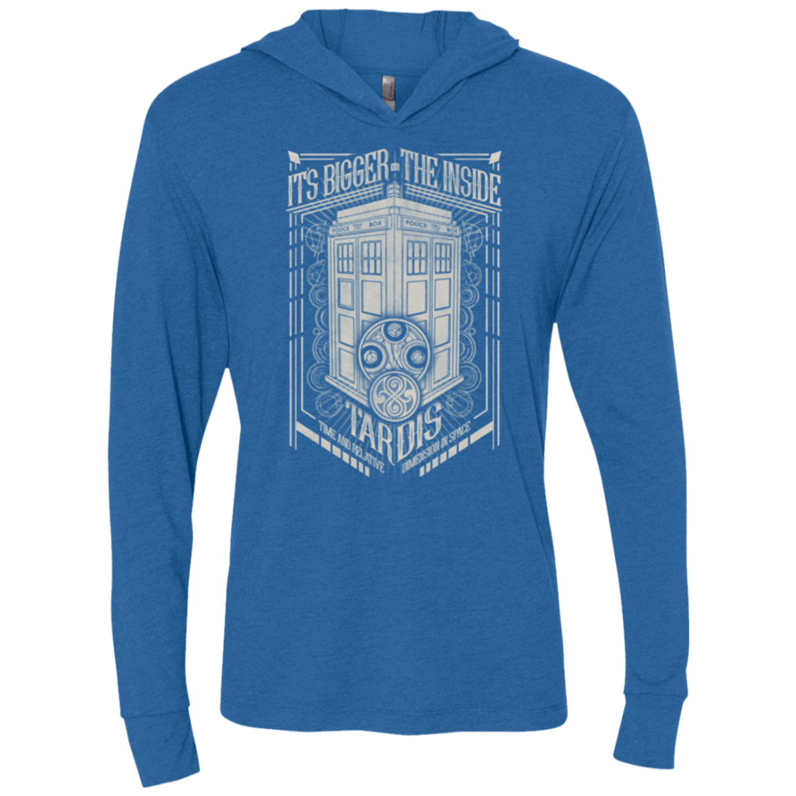 T-Shirts Vintage Royal / X-Small The Vintage Series - It's Bigger on The Inside Triblend Long Sleeve Hoodie Tee
