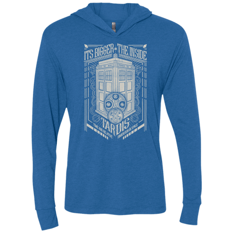 T-Shirts Vintage Royal / X-Small The Vintage Series - It's Bigger on The Inside Triblend Long Sleeve Hoodie Tee