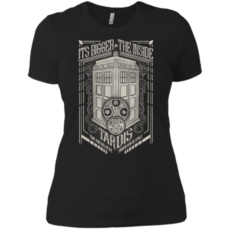 T-Shirts Black / X-Small The Vintage Series - It's Bigger on The Inside Women's Premium T-Shirt
