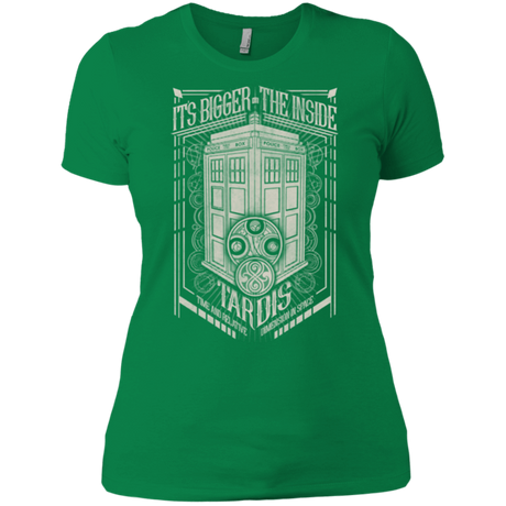 T-Shirts Kelly Green / X-Small The Vintage Series - It's Bigger on The Inside Women's Premium T-Shirt