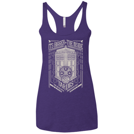 T-Shirts Purple / X-Small The Vintage Series - It's Bigger on The Inside Women's Triblend Racerback Tank