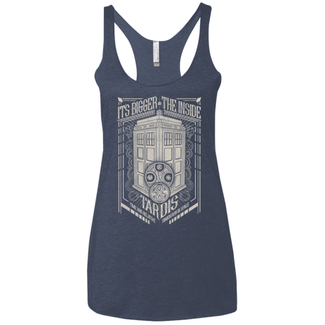 T-Shirts Vintage Navy / X-Small The Vintage Series - It's Bigger on The Inside Women's Triblend Racerback Tank