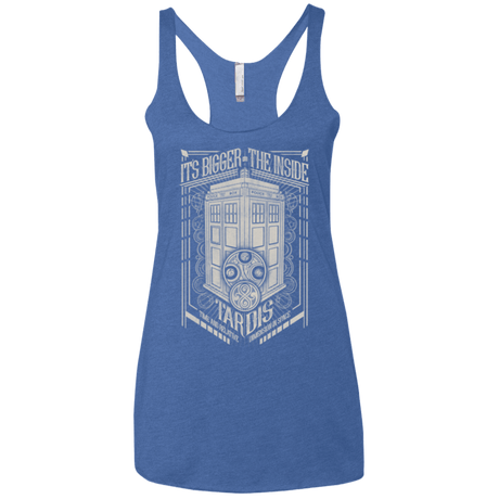 T-Shirts Vintage Royal / X-Small The Vintage Series - It's Bigger on The Inside Women's Triblend Racerback Tank